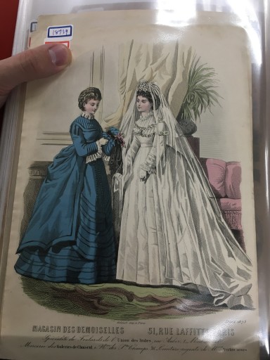 【手付彩色】（1873年）ファッションプレート：Magasin des demoiselles - フネートル・KY