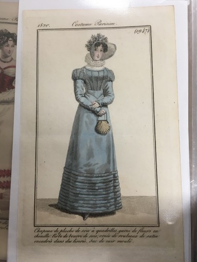 【手付彩色】（1820年）ファッションプレート：Journal des Dames et des Modes - フネートル・KY