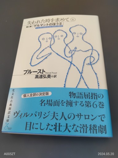 失われた時を求めて〈6〉第三篇・ゲルマントのほう〈2〉（光文社古典新訳文庫） - 高遠 弘美の本棚