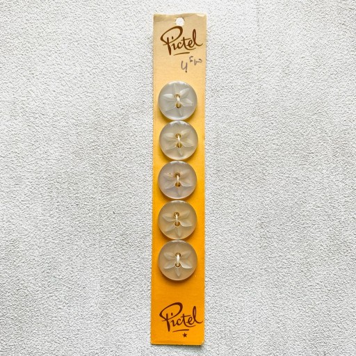 ヴィンテージボタン(Pictel_eo)15mm - Mon Moelleux