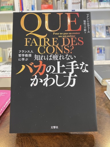 フランス人哲学教授に学ぶ 知れば疲れないバカの上手なかわし方 - いつか読書する日