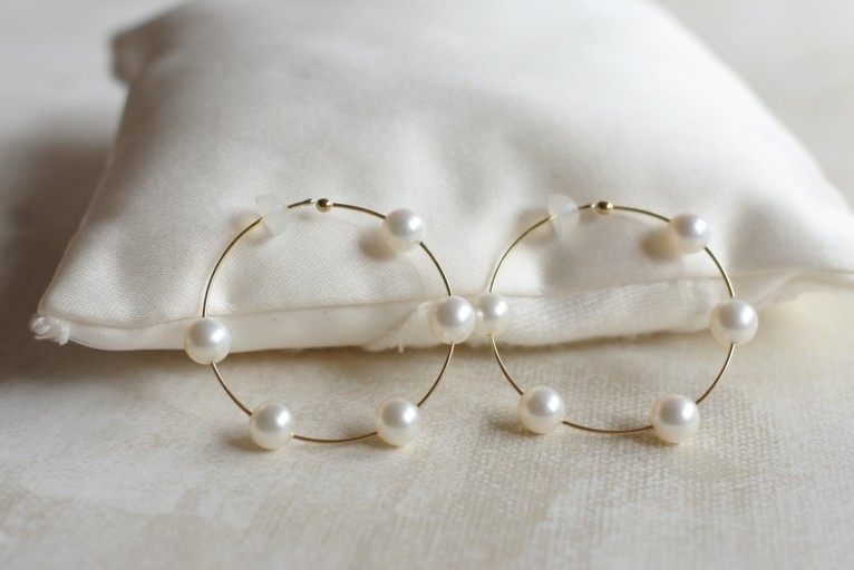 ゴールドフープステーションピアス6.0 - BC by BAY COLLECTION