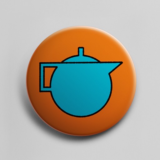CAN BADGE : teapot - ONIUTA TAKU
