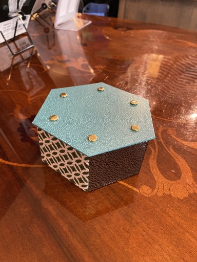 米織六角小物入れ（グリーン七宝） - まどまる