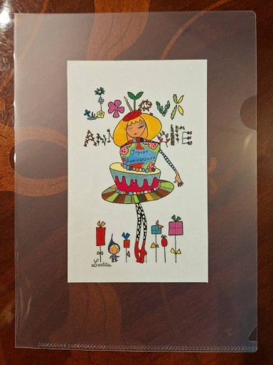 クリアファイル(A5サイズ) "Joyeux anniversaire" - Marie et Laetitia