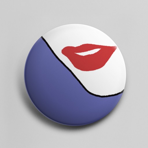 CAN BADGE : lips - ONIUTA TAKU