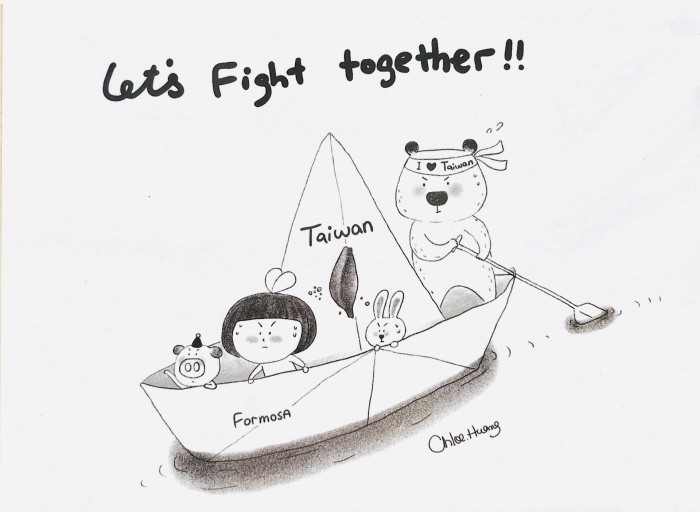 明信片：Chloe_01（let's fight toghter） - 書屋  速寫東京