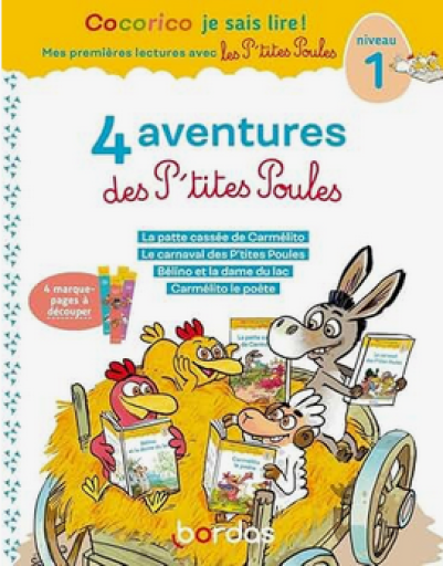 児童書「4 aventures des P'tites Poules, niveau1」9782047400463 - メゾン・プティ・ルナール / MAISON PETIT RENARD