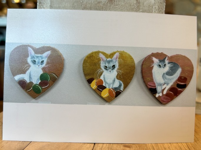 バレンタインカード 3つのハート💛❤️💚 - Chez Kaédée