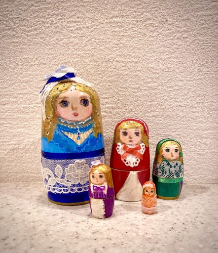 ビスクドールマトリョシカ(5個組) - やましたなおこ