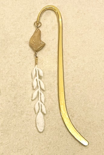 アルゴス：白い犬 ブックマーク（ゴールド） - Asinus Books