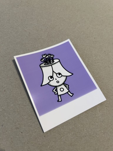 シール【紫の花のいきもの】 - すみれこすとあ