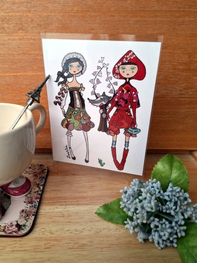 ポストカード 赤ずきん - Marie et Laetitia