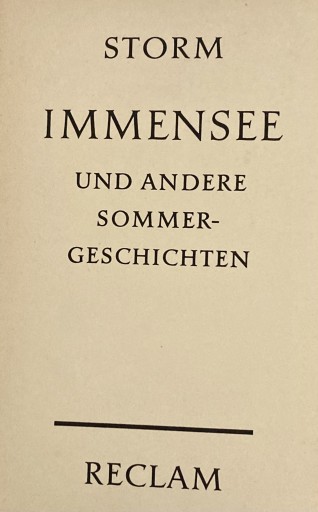 STORM IMMENSEE UND ANDERE SOMMER-GESCHICHTEN（ドイツ語） - ドイツ文学（原書）古書