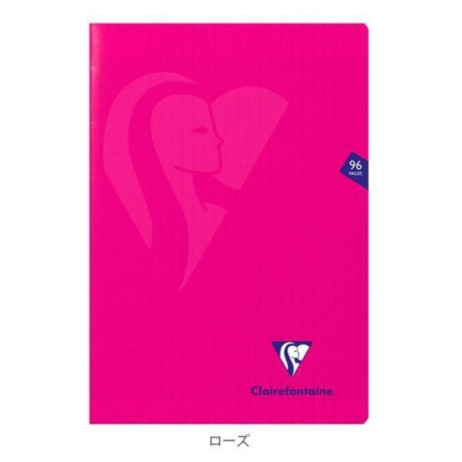 CF A4 Rose ミメジス ホチキス留めノート フランス罫 - レ・シャ・ピートル