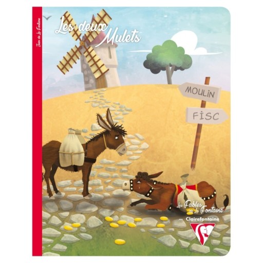 CF Fables LES DEUX MULETS ホチキス留めノート フランス罫 17 x 22 cm - レ・シャ・ピートル