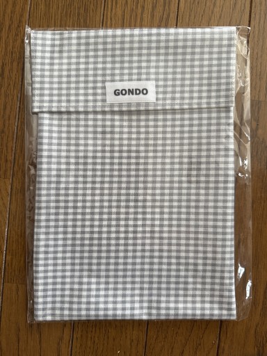 GONDOオリジナルブックポーチ 単行本 グレーチェック04 - ごん堂