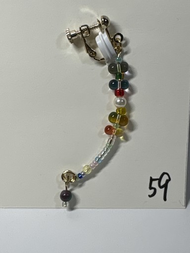 59  イヤリング カーブカラー - LaLa書店