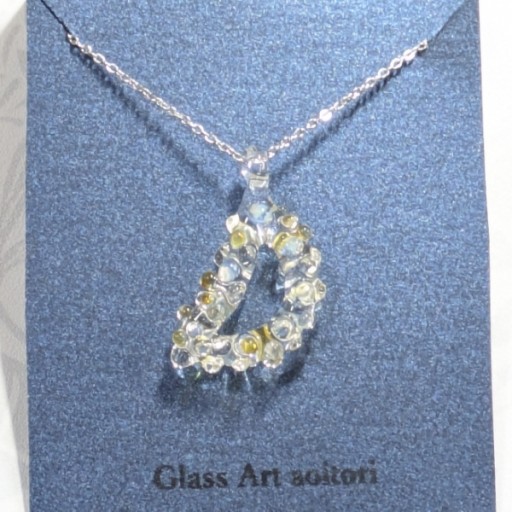 煌めきの露シリーズMoon （小）サージカル（銀）ネックレス - 青い鳥の物語