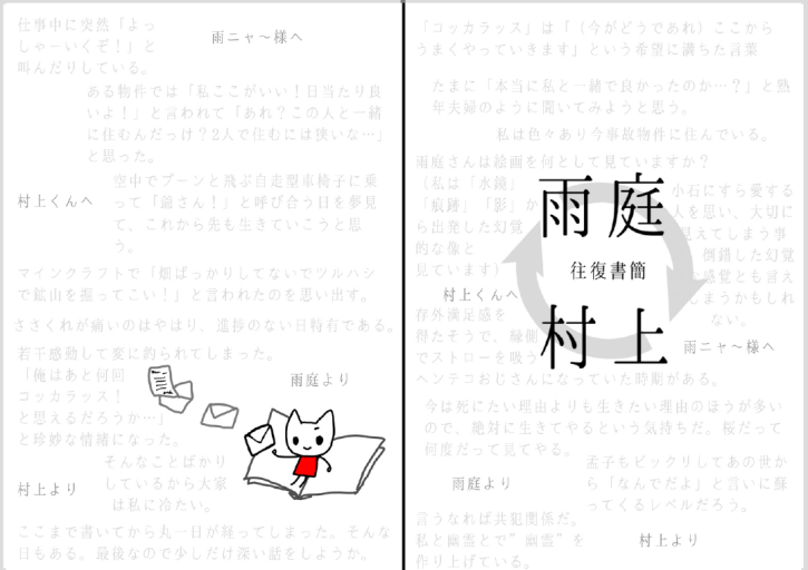 村上と雨庭の往復書簡 - 雨庭有沙の本棚