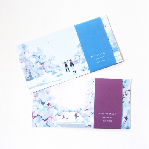 WinterMagic 大判ポストカード2枚セット - イラストレーター・苗の本棚
