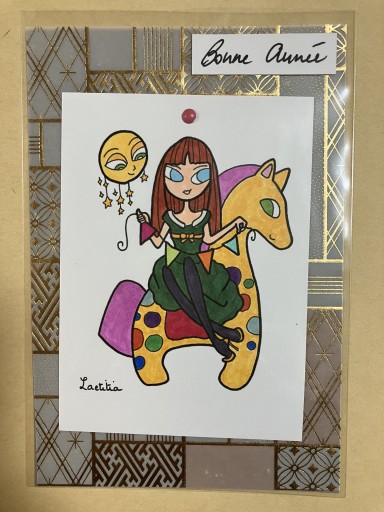 カード Bonne année 1 - Marie et Laetitia