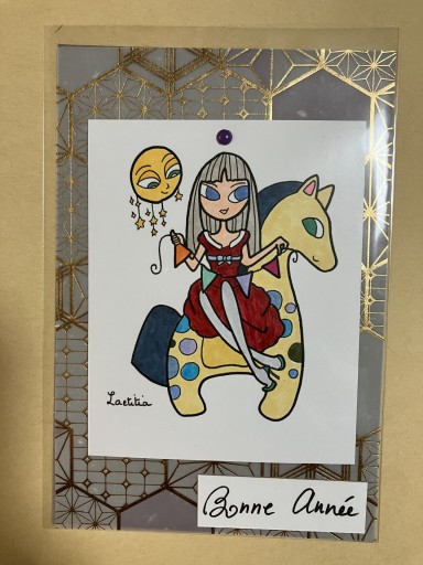 カード Bonne année 2 - Marie et Laetitia